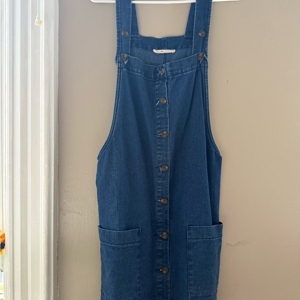 Blue Denim Button-Front Dress